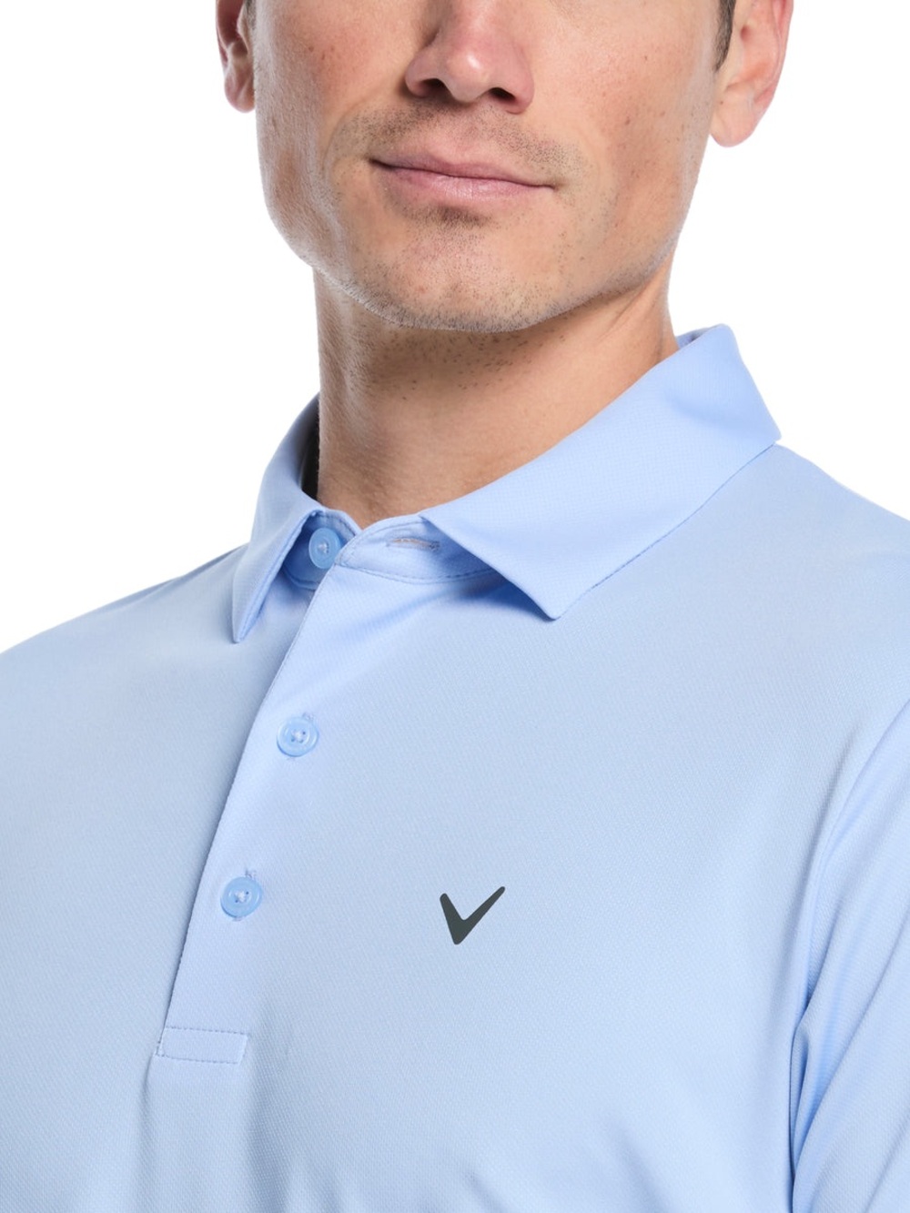 Callaway Mens XL Micro Hex Golf Polo Shirt Open Air Blue CGKSF0B6 - Picture 3 of 10